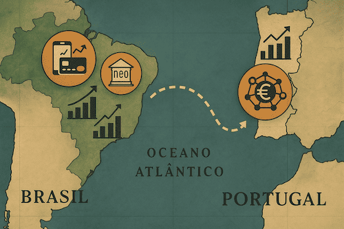 Mapa fintech Brasil-Portugal Crecimiento de pagos digitales, neobancos y blockchain en 2025