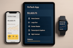 Apps fintech accesibles multiplataforma