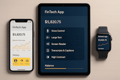 Apps fintech accesibles multiplataforma