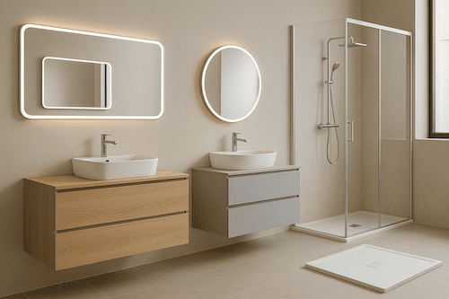Selección de muebles y accesorios de baño