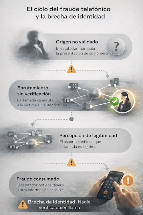 El ciclo del fraude telefónico y la brecha de identidad El ciclo del fraude telefónico y la brecha de identidad