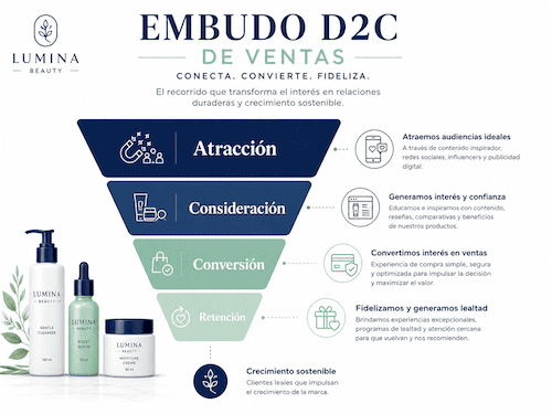 El Embudo de Conversión D2C en Belleza